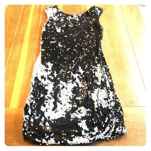 Black with white sequins dress!
